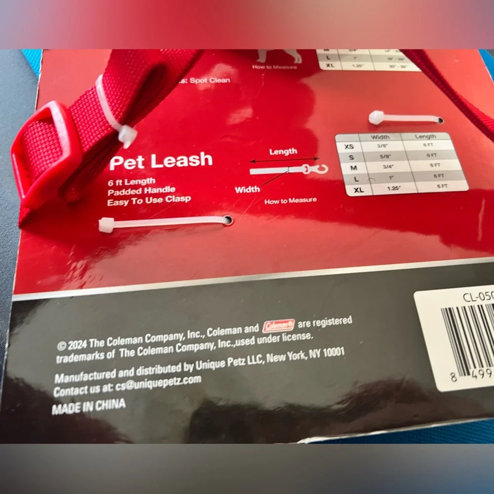Coleman Red Pet Harness, Leash & Collar Set